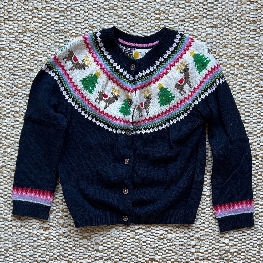 Mini Boden Fair Isle Christmas cardigan